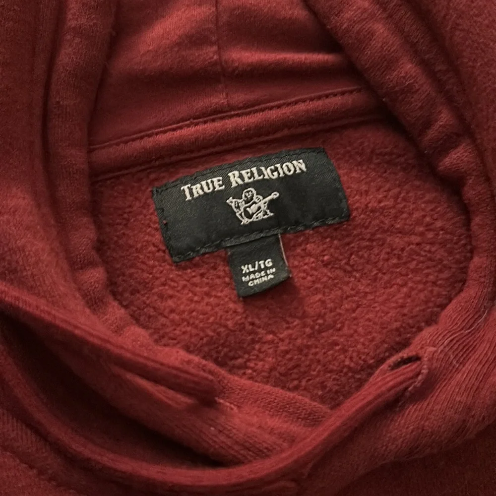 True Religion Embroidered Logo Hoodie - Men’s XL - Red